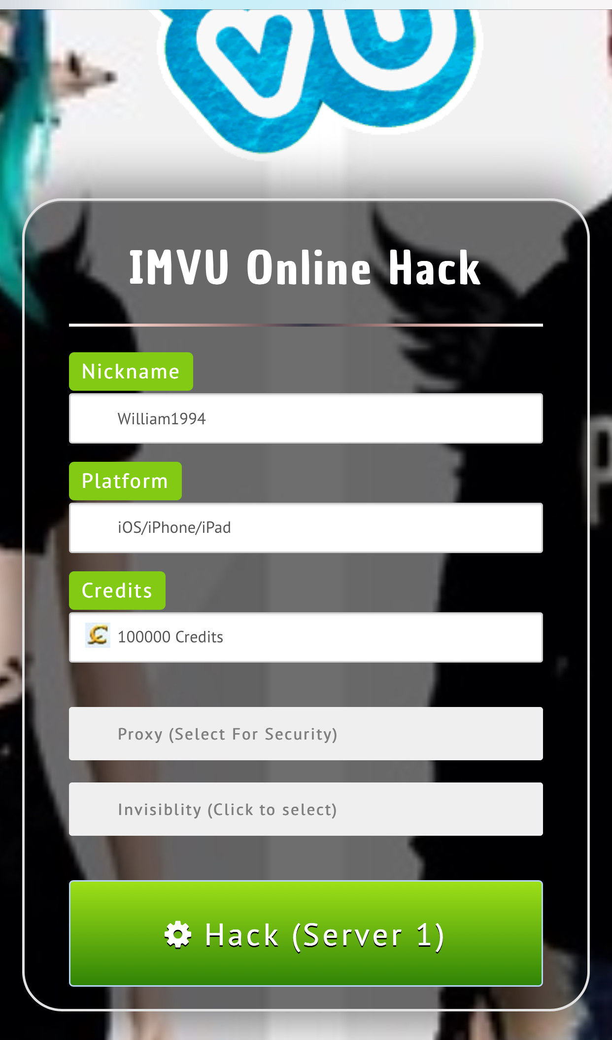 imvu credits hack v3.1.2 download gratis